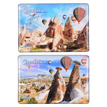 Wholesale Cappadocia Themed Myros Rectangle Refrigerator Magnet 95x65 mm - 2