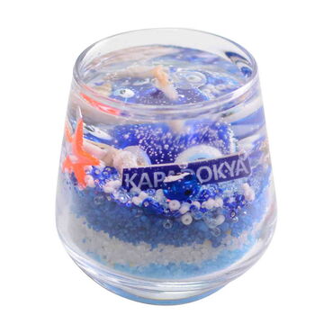 Cappodocia Themed Glass Transparent Gel  Candle - 3