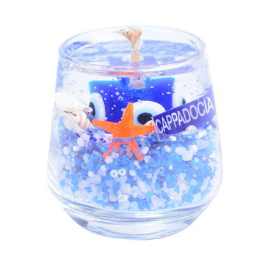 Cappodocia Themed Glass Transparent Gel  Candle - 4