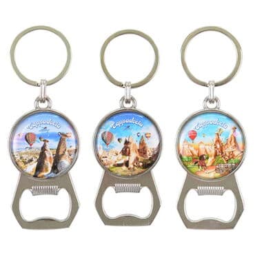Wholesale Cappadocia Themed Myros Metal Bottle Opener Keychain 35x120 mm - 2