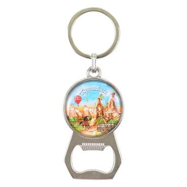 Wholesale Cappadocia Themed Myros Metal Bottle Opener Keychain 35x120 mm - 3