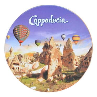 Wholesale Cappadocia Themed Myros Metal Coaster 90 mm - 5