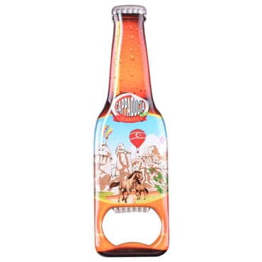 Wholesale Cappadocia Themed Myros Metal Beer Bottle Opener Refrigerator Magnet 130x39 mm