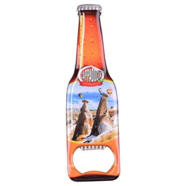 Wholesale Cappadocia Themed Myros Metal Beer Bottle Opener Refrigerator Magnet 130x39 mm - 7