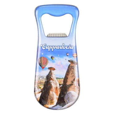 Wholesale Cappadocia Themed Myros Metal Drop Shaped Bottle Opener Refrigerator Magnet 95x42 mm - 4