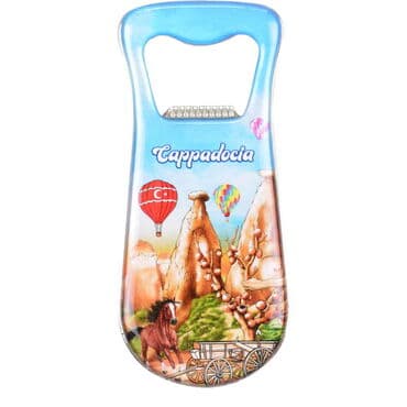 Wholesale Cappadocia Themed Myros Metal Drop Shaped Bottle Opener Refrigerator Magnet 95x42 mm - 5