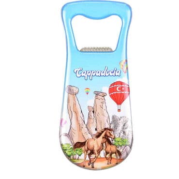 Wholesale Cappadocia Themed Myros Metal Drop Shaped Bottle Opener Refrigerator Magnet 95x42 mm - 7