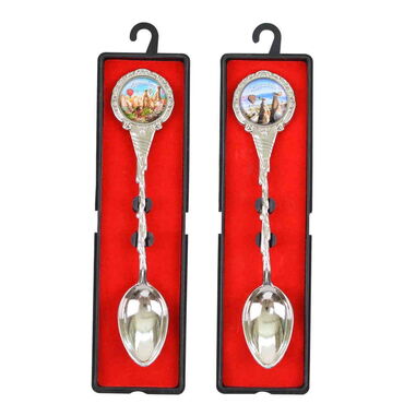 Wholesale Cappadocia Themed Myros Metal Souvenir Spoon 25x130 mm - 5