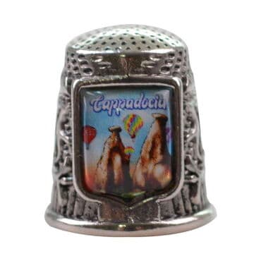 Wholesale Cappadocia Themed Myros Metal Square Thimble 20x25 mm - 5