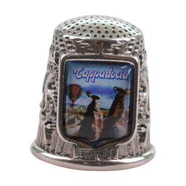 Wholesale Cappadocia Themed Myros Metal Square Thimble 20x25 mm - 6