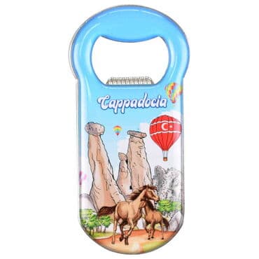 Toptan Kapadokya Temalı Myros Metal Klasik Açacak Magnet 90x45 mm - 5