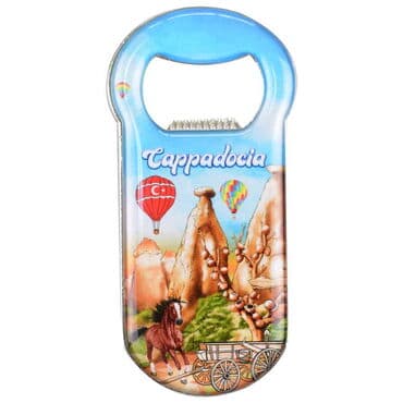 Toptan Kapadokya Temalı Myros Metal Klasik Açacak Magnet 90x45 mm - 7