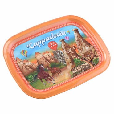 Cappodocia Themed Customised Printed Tin Serving Tray 305x235 mm - 2