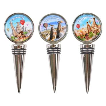 Wholesale Cappadocia Themed Myros Metal Bottle Stopper 45x115x20 mm - 4