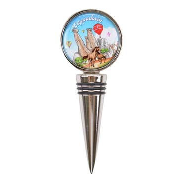 Wholesale Cappadocia Themed Myros Metal Bottle Stopper 45x115x20 mm - 5