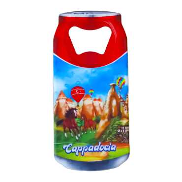Kapadokya Temalı Myros Teneke Kutu Açacak Magnet 43x80 mm - Myros