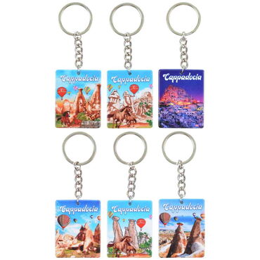 Wholesale Cappadocia Themed Myros UV Rectangle Keychain 40x52 mm - 2