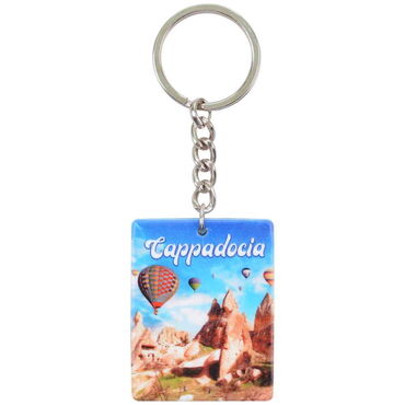Wholesale Cappadocia Themed Myros UV Rectangle Keychain 40x52 mm - 3