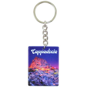 Wholesale Cappadocia Themed Myros UV Rectangle Keychain 40x52 mm - 7