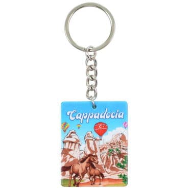 Wholesale Cappadocia Themed Myros UV Rectangle Keychain 40x52 mm - 8