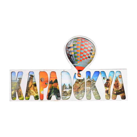 Toptan Kapadokya Temalı Myros Yazı Ahşap Magnet - 2