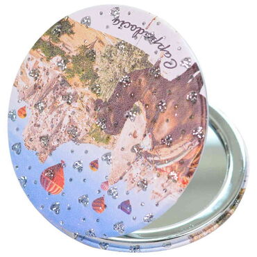 Wholesale Cappadocia Themed Myros Round Pocket Mirror - 2
