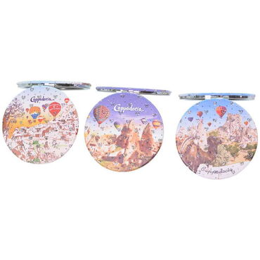Wholesale Cappadocia Themed Myros Round Pocket Mirror - 3