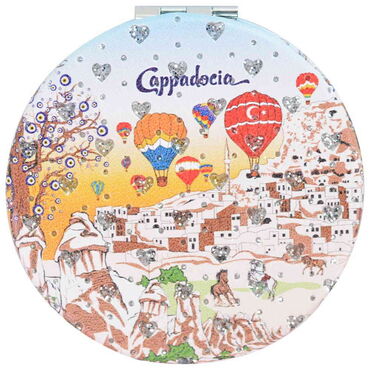 Wholesale Cappadocia Themed Myros Round Pocket Mirror - 4