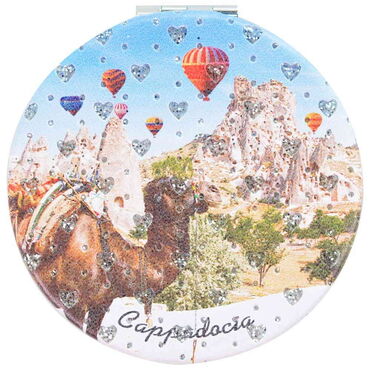 Wholesale Cappadocia Themed Myros Round Pocket Mirror - 6