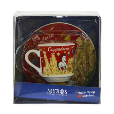 Cappadocia Themed Single Porcelain Coffee Cup