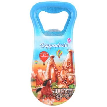 Wholesale Cappadocia Themed UV Printed Bottle Opener Refrigerator Magnet 95x43 mm