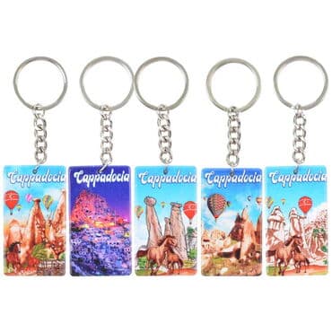 Wholesale Cappadocia Themed UV Printed Rectangular Keychain 31x106 mm - 2
