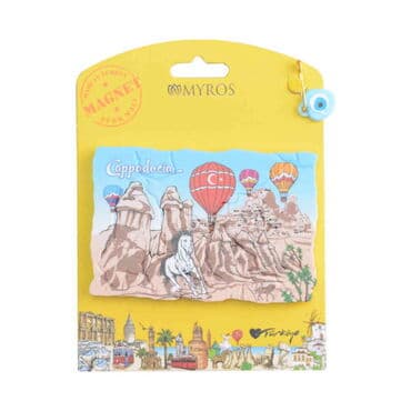 Cappodocia Themed Plastic Base UV Printed Custom Backing Carded Fridge Magnet - 4