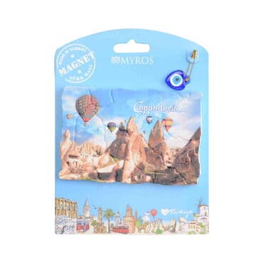 Cappodocia Themed Plastic Base UV Printed Custom Backing Carded Fridge Magnet - 5