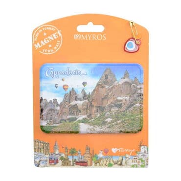 Cappodocia Themed Plastic Base UV Printed Custom Backing Carded Fridge Magnet - 12