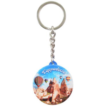 Wholesale Cappadocia Themed UV Printed Round Keychain 38x100 mm - 7