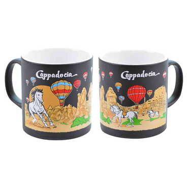 Myros - Kapadokya Themed Customised Serigraphy Printed Ceramic Mug 82x90 mm