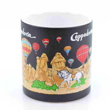 Kapadokya Themed Customised Serigraphy Printed Ceramic Mug 82x90 mm - Thumbnail