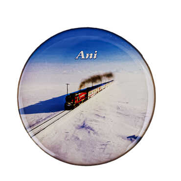 Kars Temalı Myros Yuvarlak Magnet 67 mm - Myros
