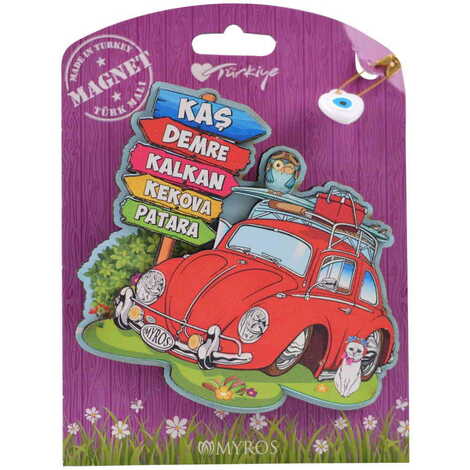 Toptan Kaş Bölgesi Temalı Uv Baskılı Kartonetli Ahşap Magnet - 3