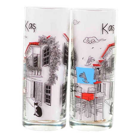 Kas Region Themed Custom Printed Raki-Ouzo Glass