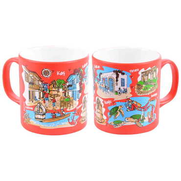 Myros - Kas Region Themed Customised Serigraphy Printed Ceramic Mug 82x90 mm