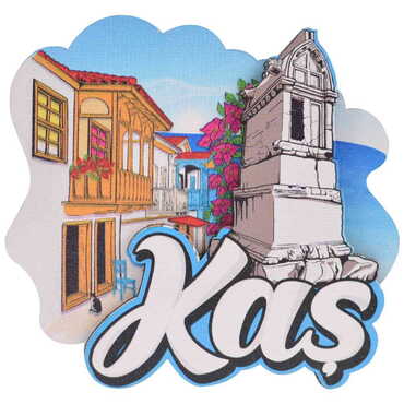 Kas Themed Wooden Customised 2D Souvenir Fridge Magnet - 3
