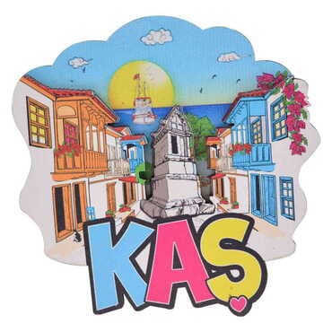 Kas Themed Wooden Customised 2D Souvenir Fridge Magnet - 5
