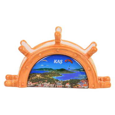 Myros - Kas Themed Anchor Shaped Ceramic Napkin Holder