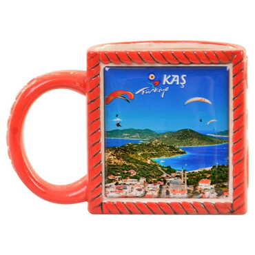 Kas Themed Ceramic Flag Print Pencil Case - Thumbnail