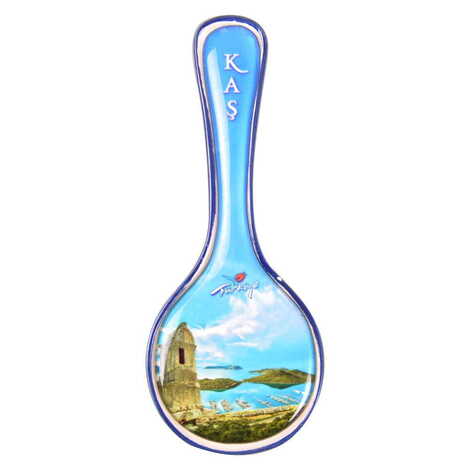 Kas Themed Ceramic Spoon Shaped Fridge Magnet