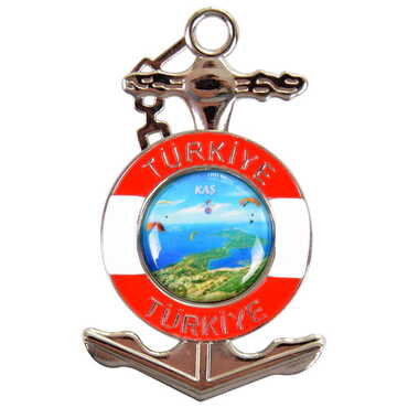 Myros - Kas Themed Customised Metal Anchor Fridge Magnet