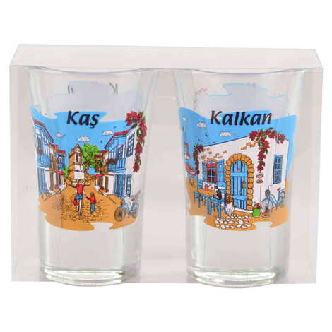 Kas Themed Shot Glass Set of 2 Pcs