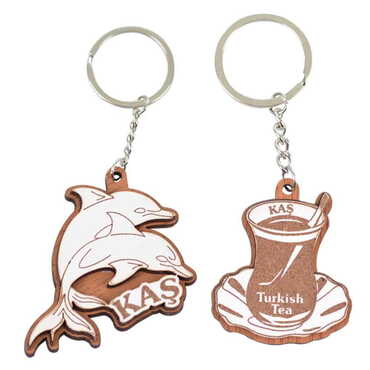 Kas Themed Wooden Custom Printed Wooden Keyring - 2